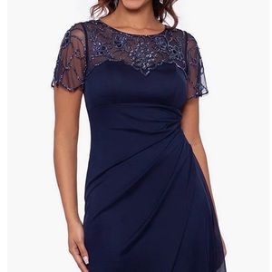 Xscape Navy Size 8 long dress